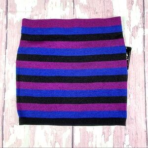 NWT Metallic Knit Striped Mini Skirt